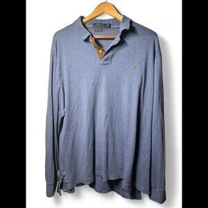 Polo Ralph Lauren Pima Soft Touch Men’s Blue Longsleeve Shirt Size XXL